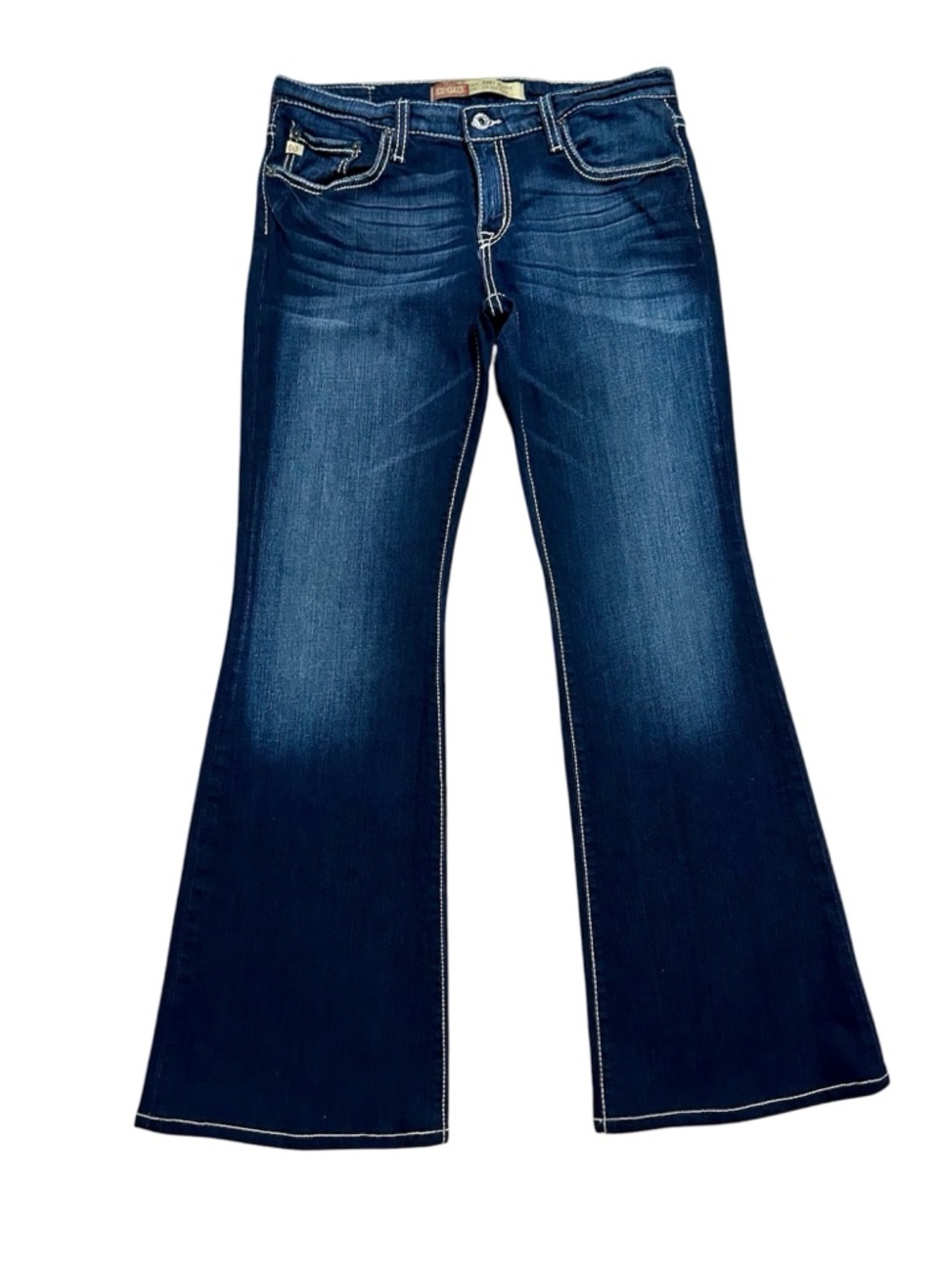 Big Star Remi low rise flare jeans embellished back pockets size 30 y2k